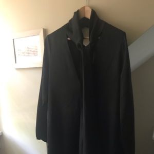 Nasty Gal black silk long sleeved dress